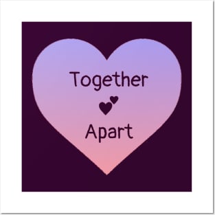 Together Apart Heart (purple/pink) Posters and Art